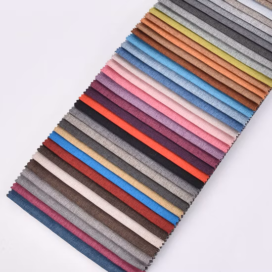 100% Polyester Supplier Plain Dyed Home Textile Chair Cushion Sofa Fabric Linen