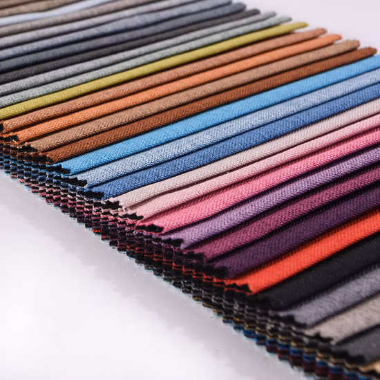 100% Polyester Supplier Plain Dyed Home Textile Chair Cushion Sofa Fabric Linen