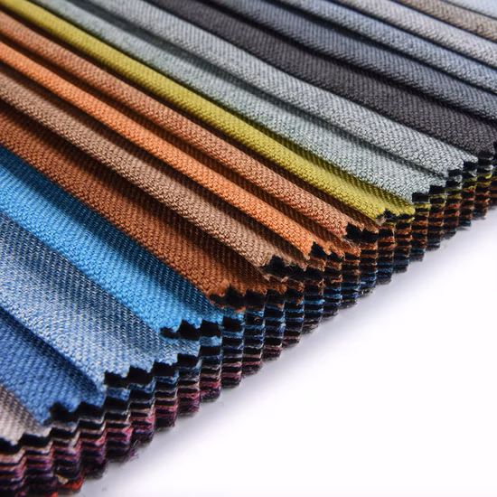 100% Polyester Supplier Plain Dyed Home Textile Chair Cushion Sofa Fabric Linen