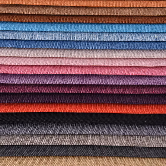 100% Polyester Supplier Plain Dyed Home Textile Chair Cushion Sofa Fabric Linen